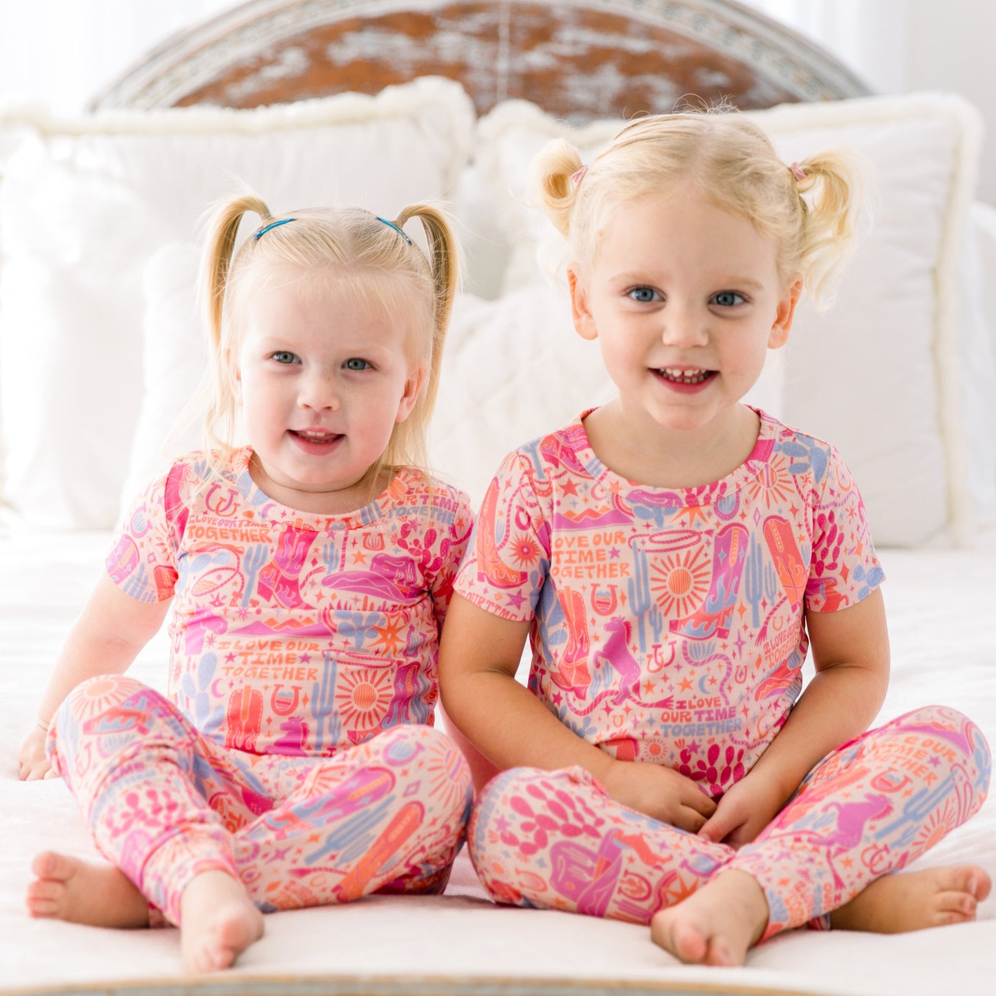 Saddle Up | Bamboo Toddler 2-Piece Pajamas | "I Love Our Time Together" | Thermo-Regulating, 4-Way Stretch | OEKO-Tex Safe