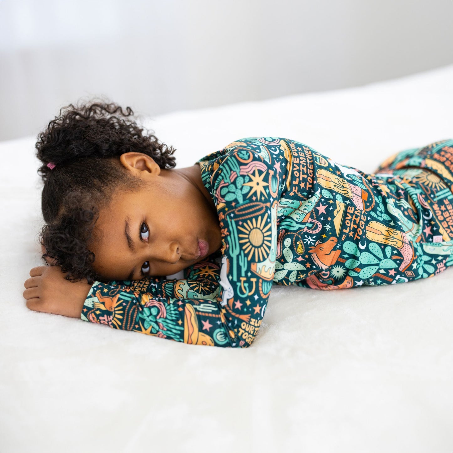 Wild West | Bamboo Toddler 2-Piece Pajamas | "I Love Our Time Together" | Thermo-Regulating, 4-Way Stretch | OEKO-Tex Safe