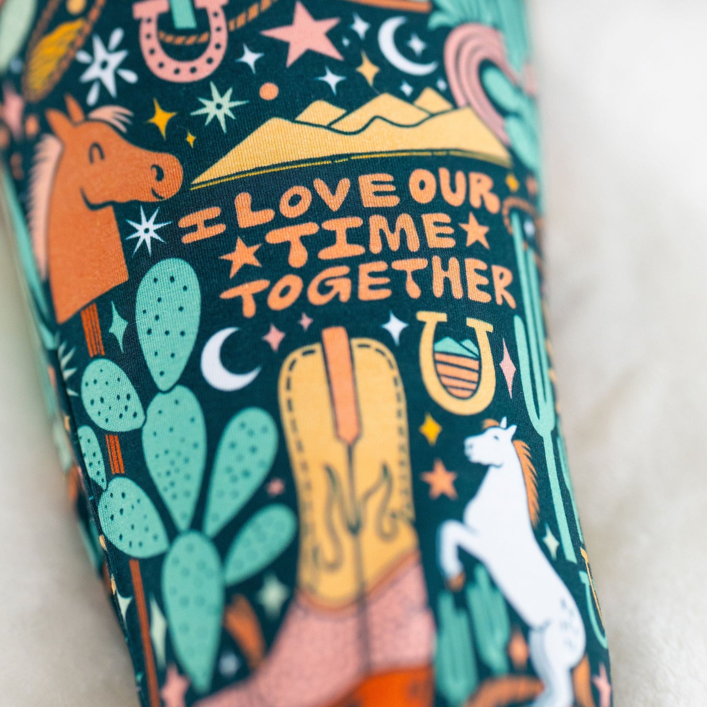 Wild West | Bamboo Toddler 2-Piece Pajamas | "I Love Our Time Together" | Thermo-Regulating, 4-Way Stretch | OEKO-Tex Safe