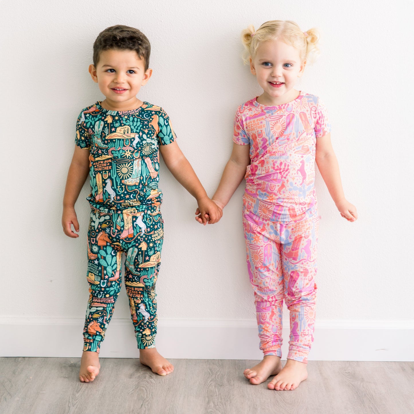 Wild West | Bamboo Toddler 2-Piece Pajamas | "I Love Our Time Together" | Thermo-Regulating, 4-Way Stretch | OEKO-Tex Safe