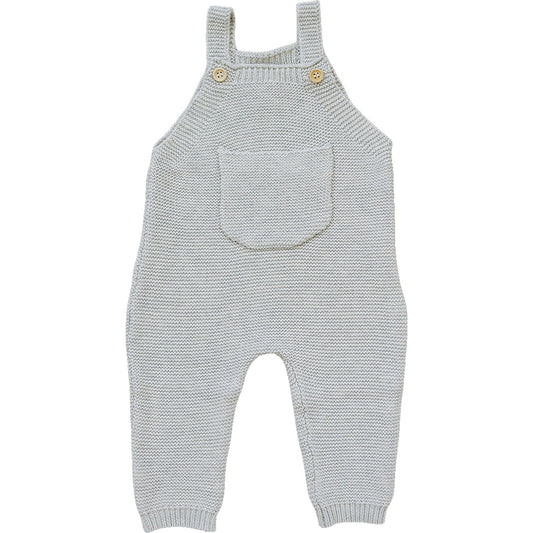 Grey Knit Overalls