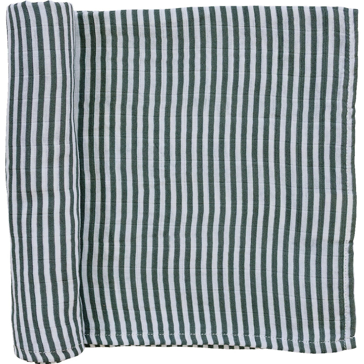 Green Stripes Muslin Swaddle Blanket