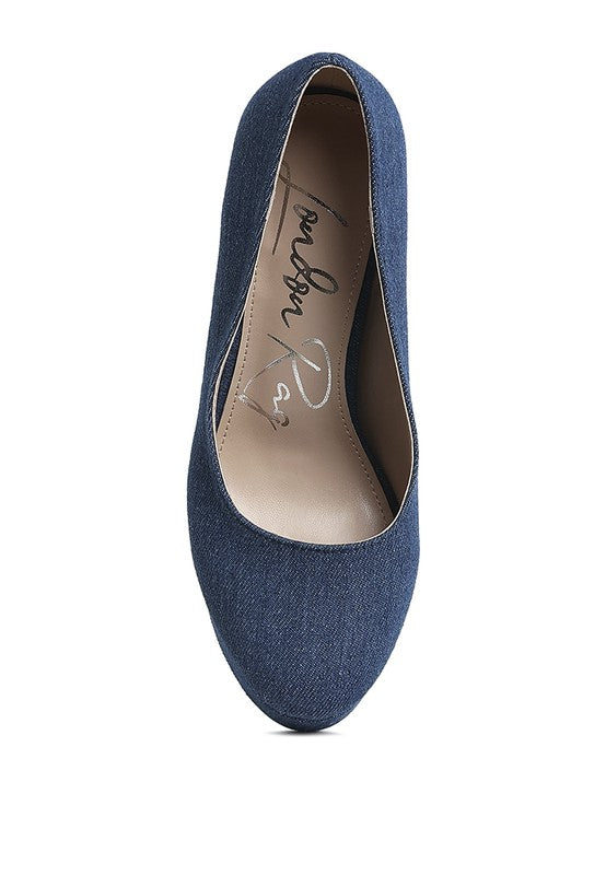 The Denim Block Heel