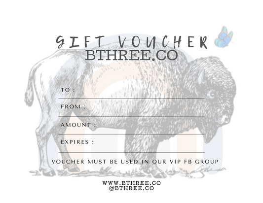 BTHREE.CO gift voucher