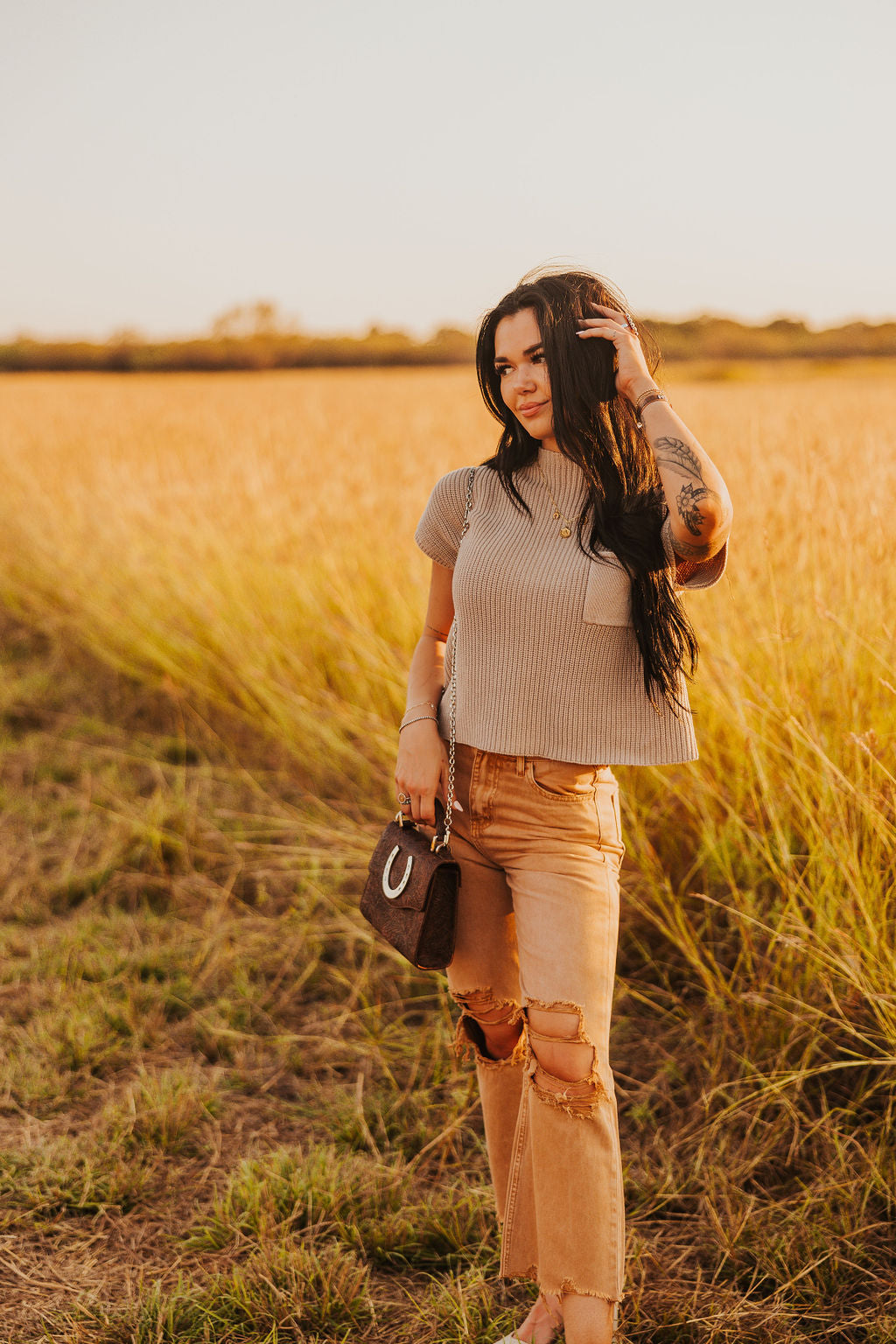 The Carlie Short Sleeve Sweater
