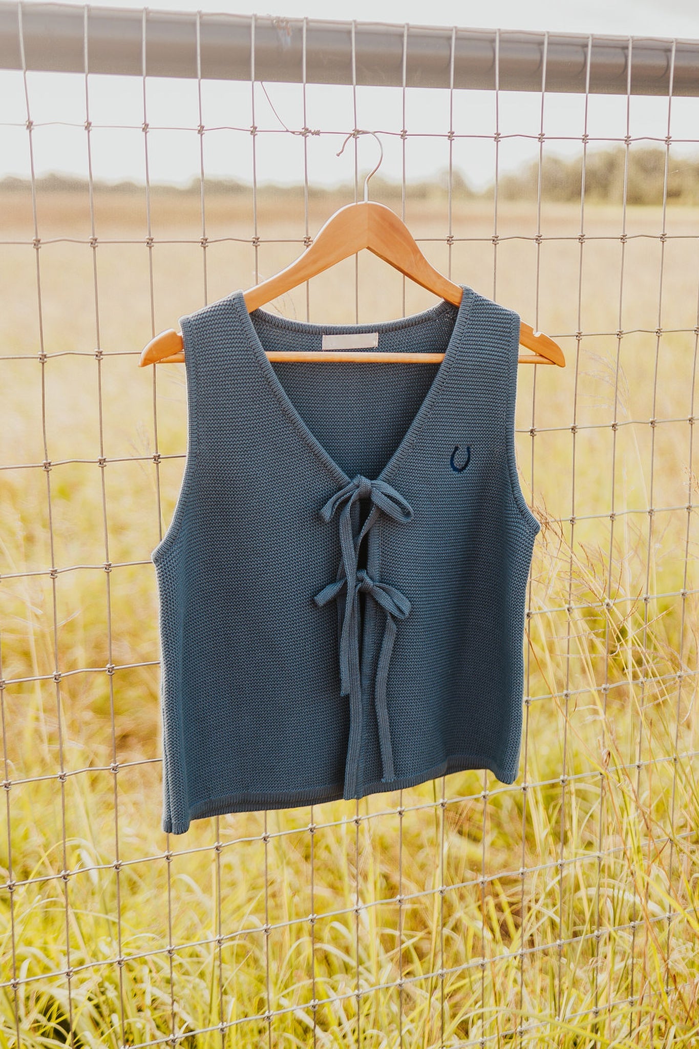 The Navy Horseshoe Sweater Vest