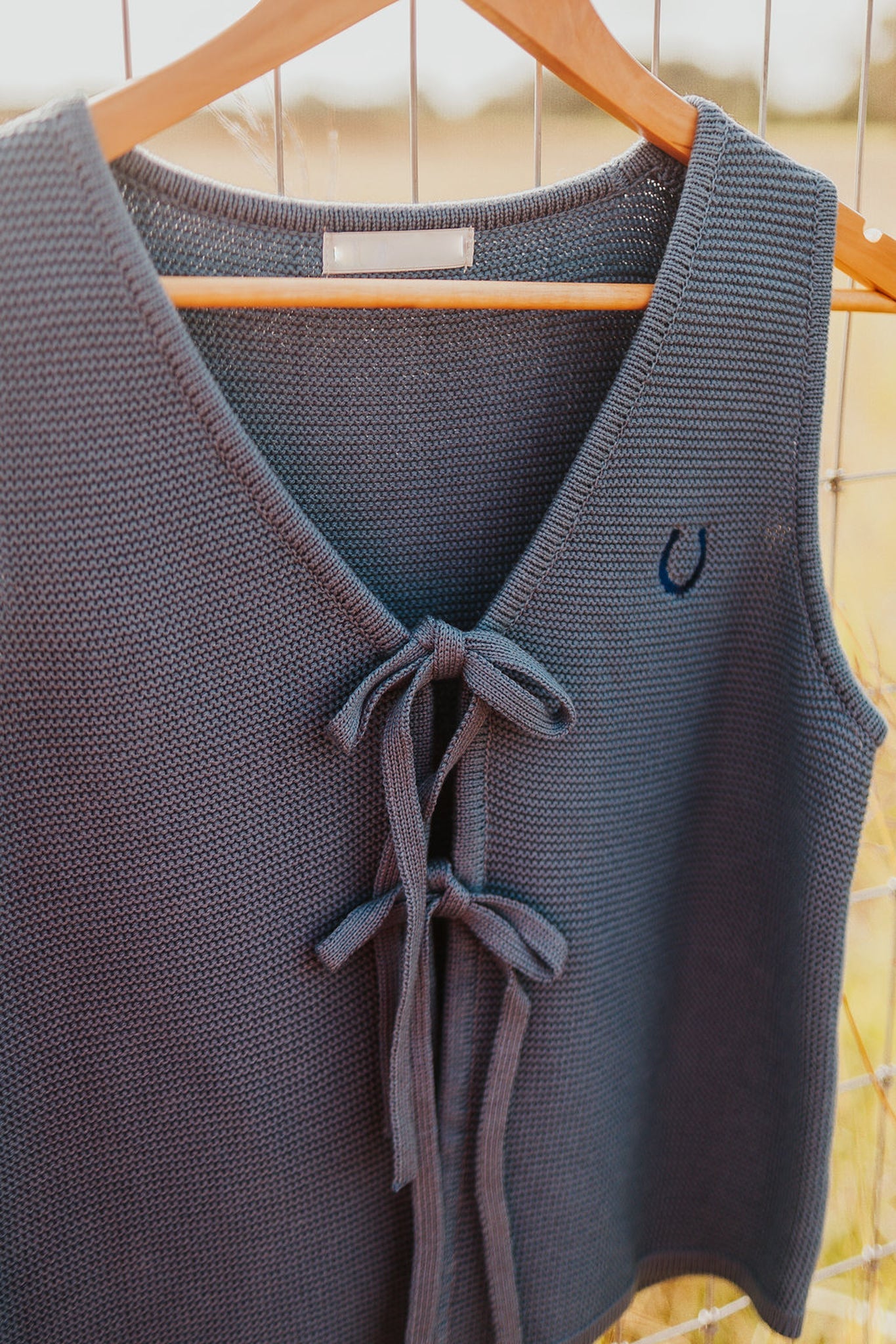 The Navy Horseshoe Sweater Vest
