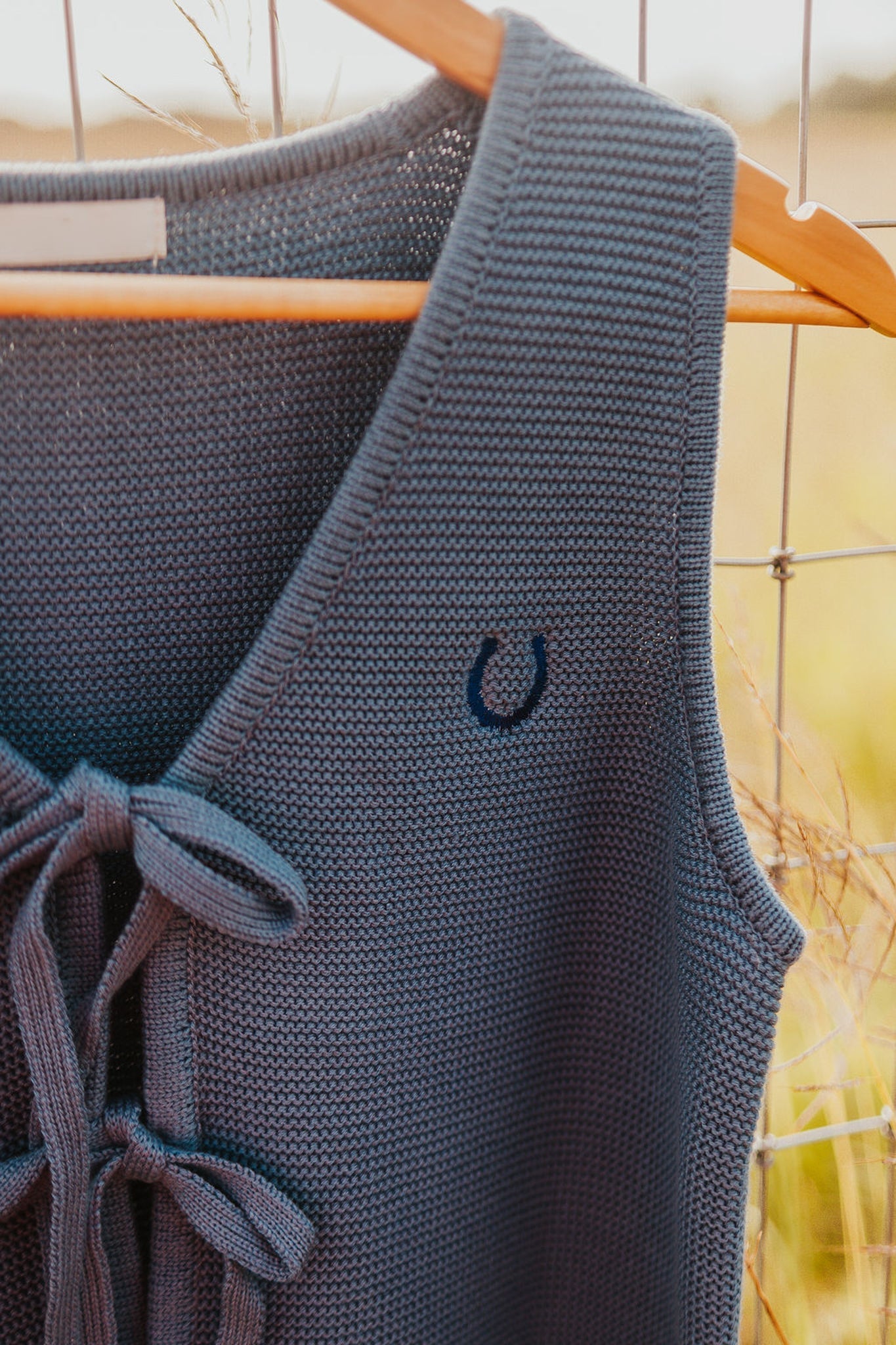 The Navy Horseshoe Sweater Vest
