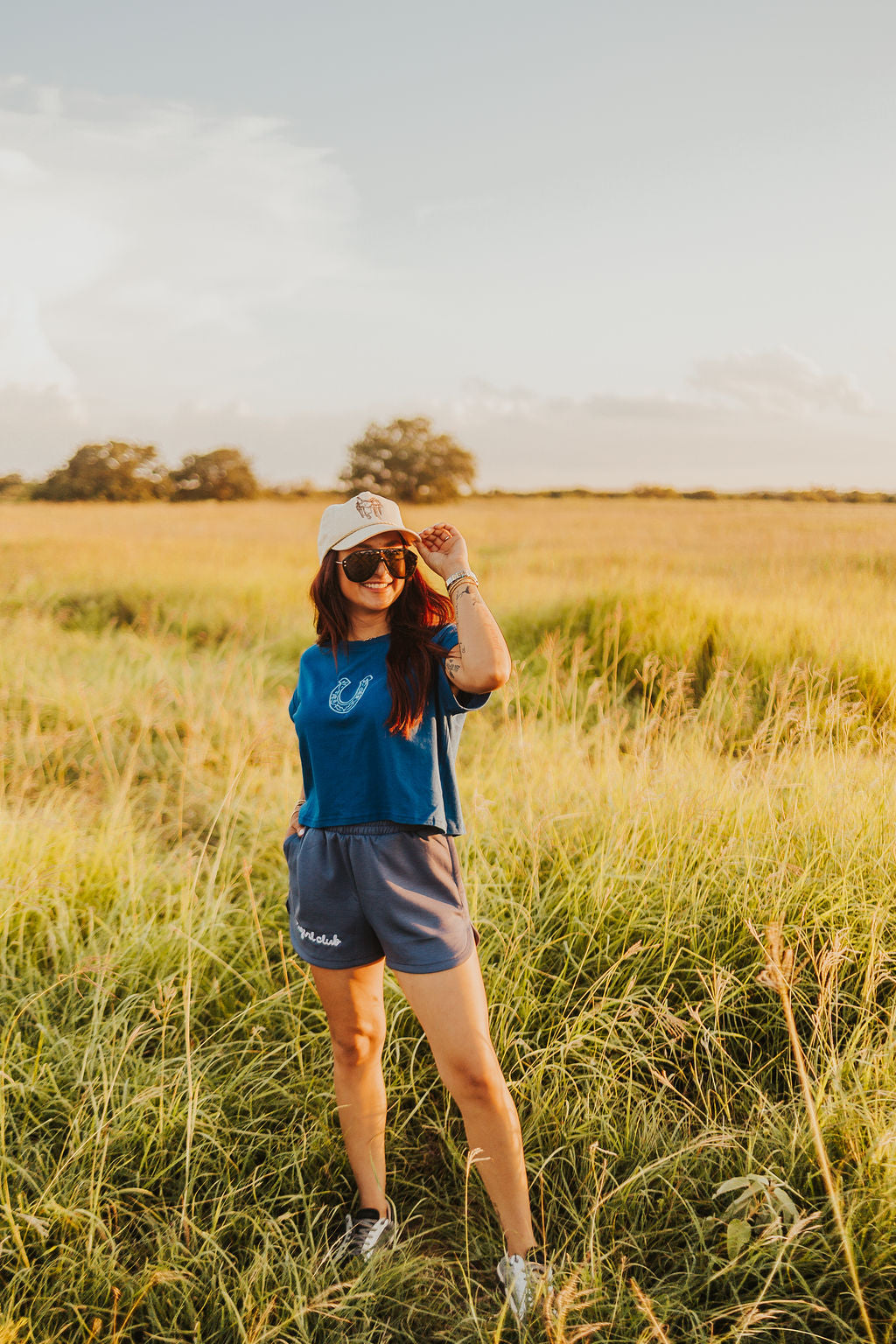 The Horseshoe Tee in Navy
