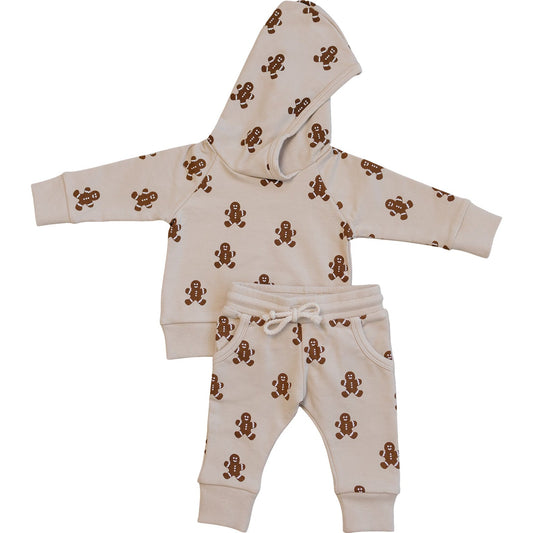 Gingerbread Hooded French Terry Set
