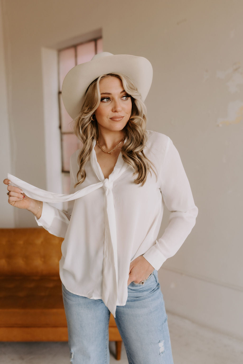 The Claire Classic Top in White