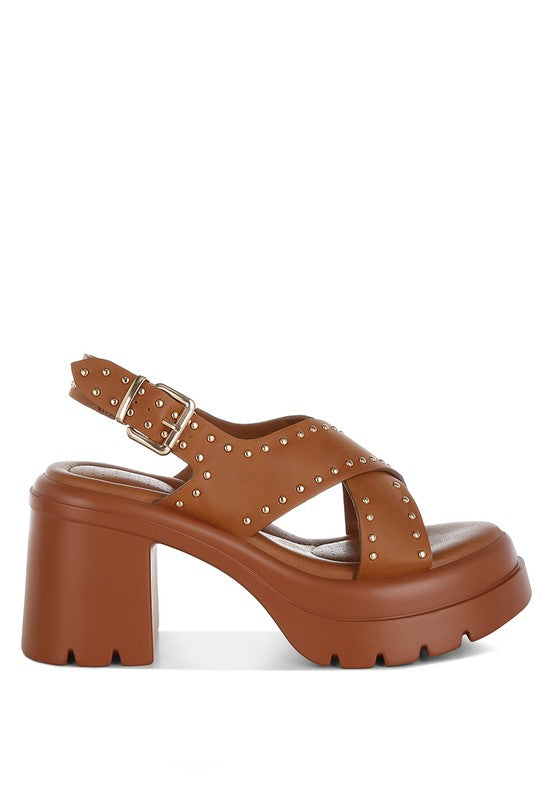 The Bella Block Studded Heel