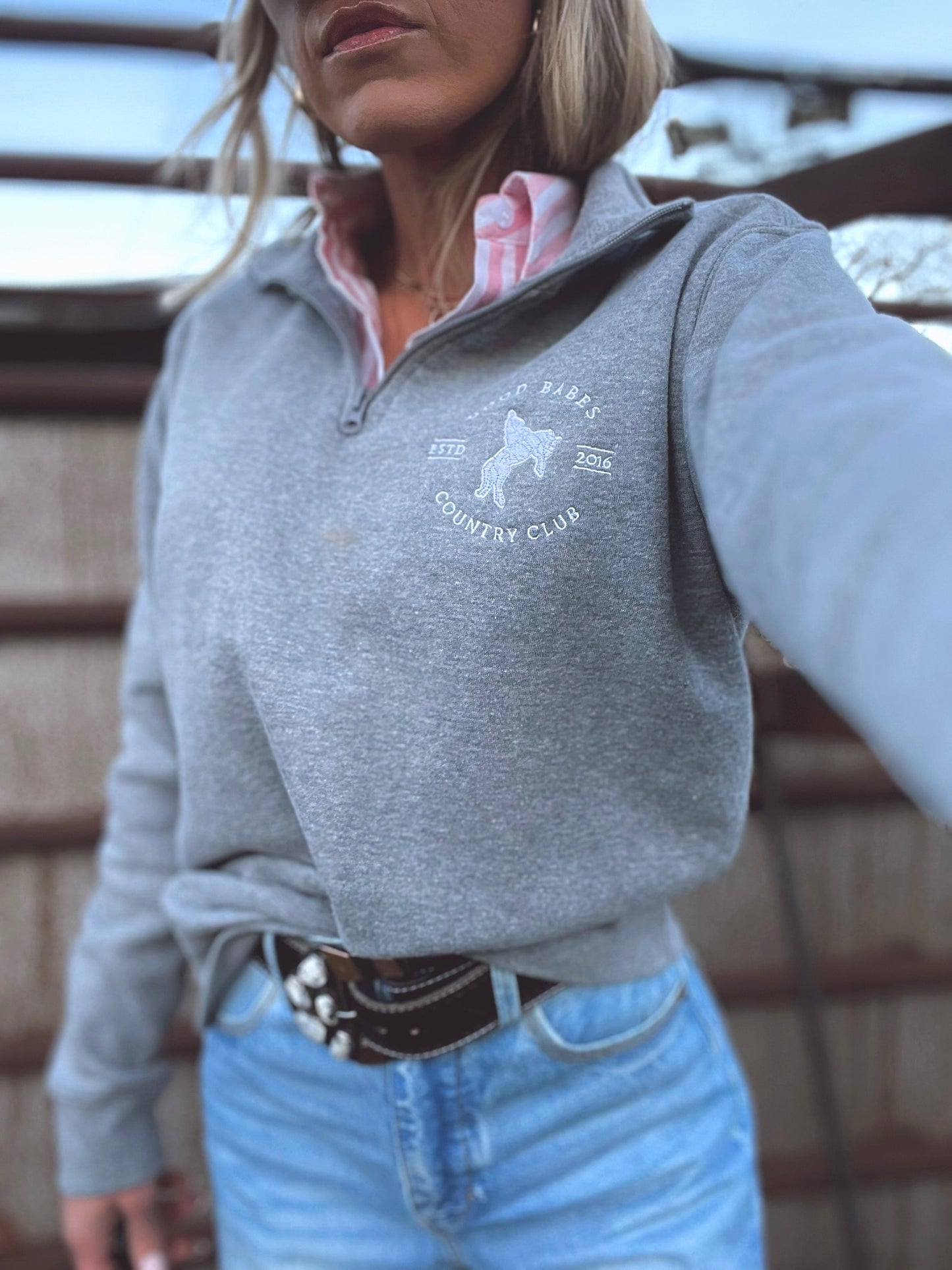 The Good Babes Country Club Quarter Zip