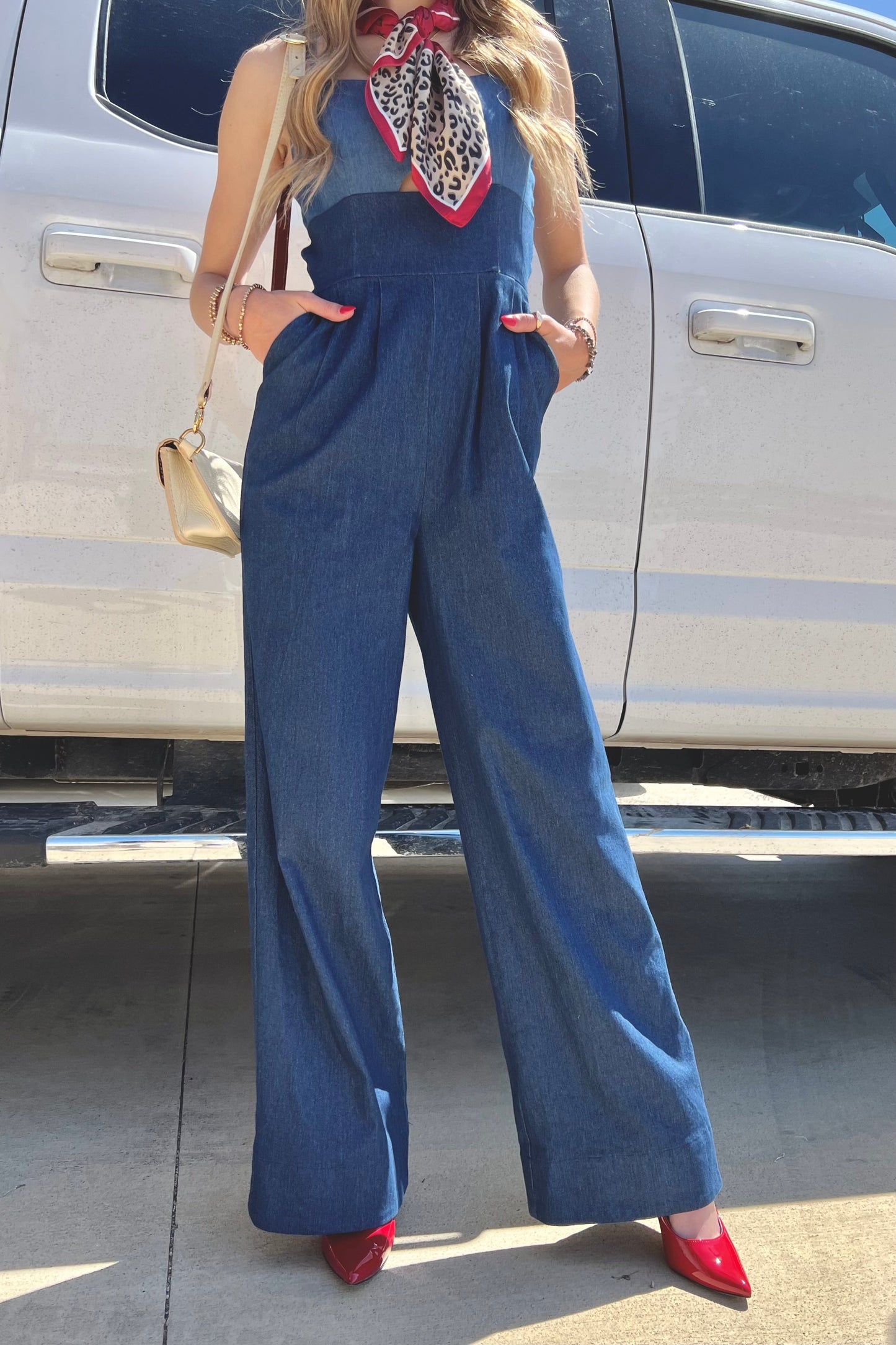 SALE The Margaret Denim Jumpsuit