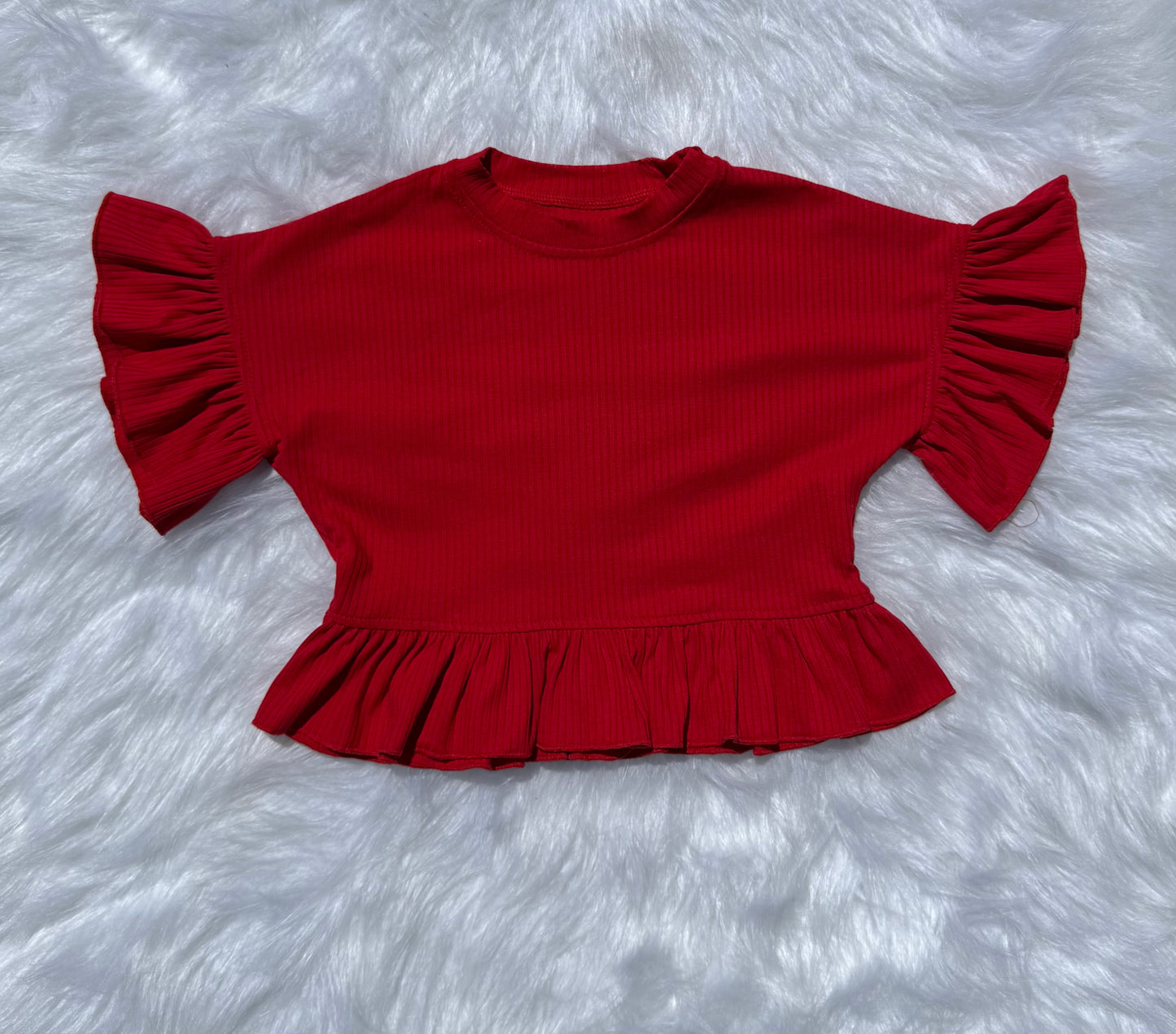 Rodeo Red ruffle top