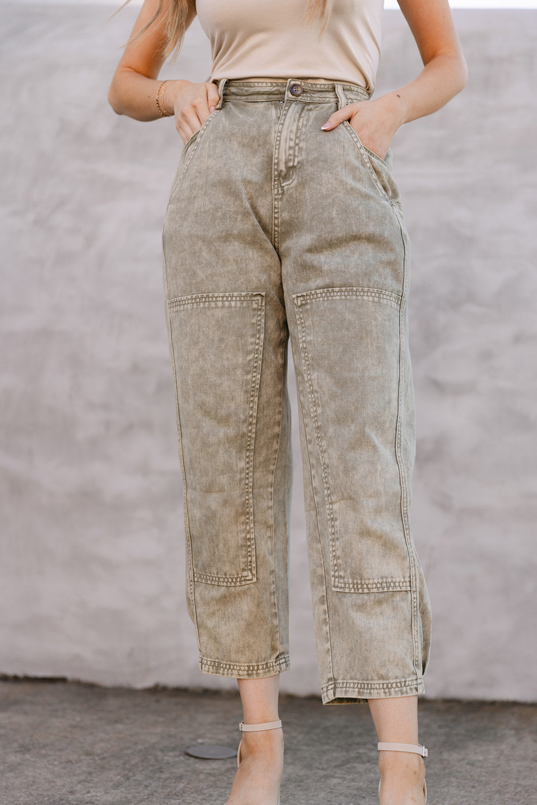 SALE The Selina Barrel Pant in Olive