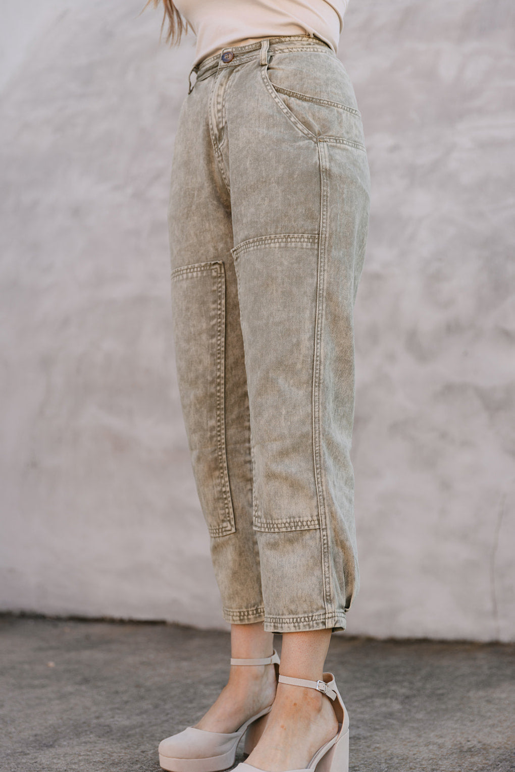 SALE The Selina Barrel Pant in Olive