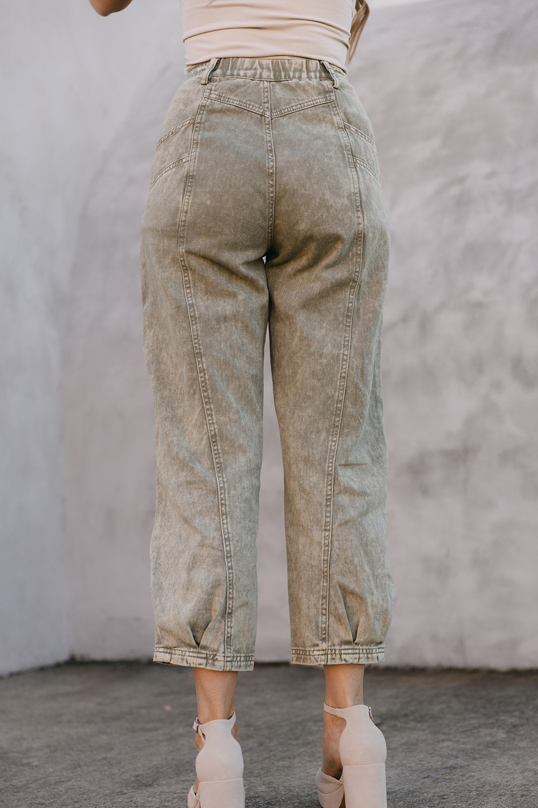 SALE The Selina Barrel Pant in Olive