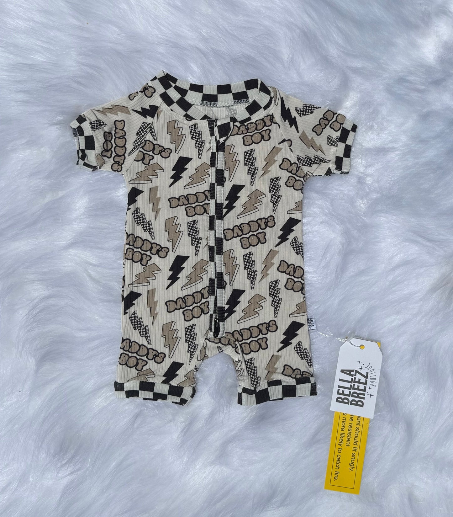 Daddy's Boy Bamboo Shortie Romper