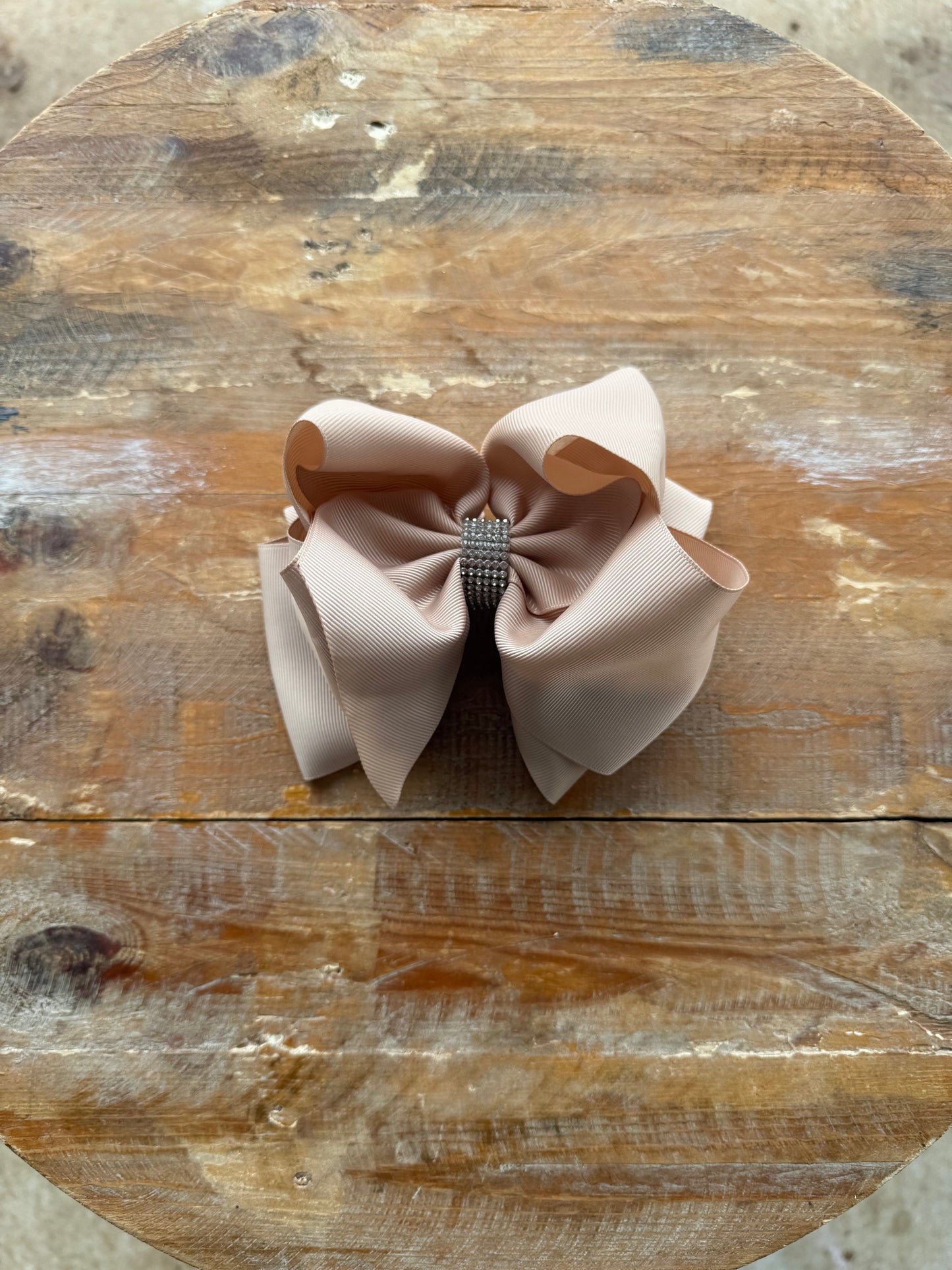 Solid 7.5 inch bedazzled bows