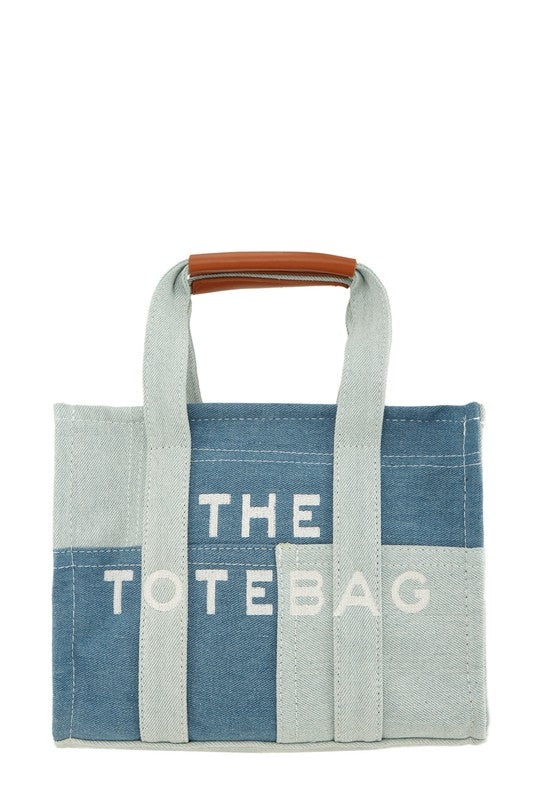 The Denim Crossbody Tote Bag