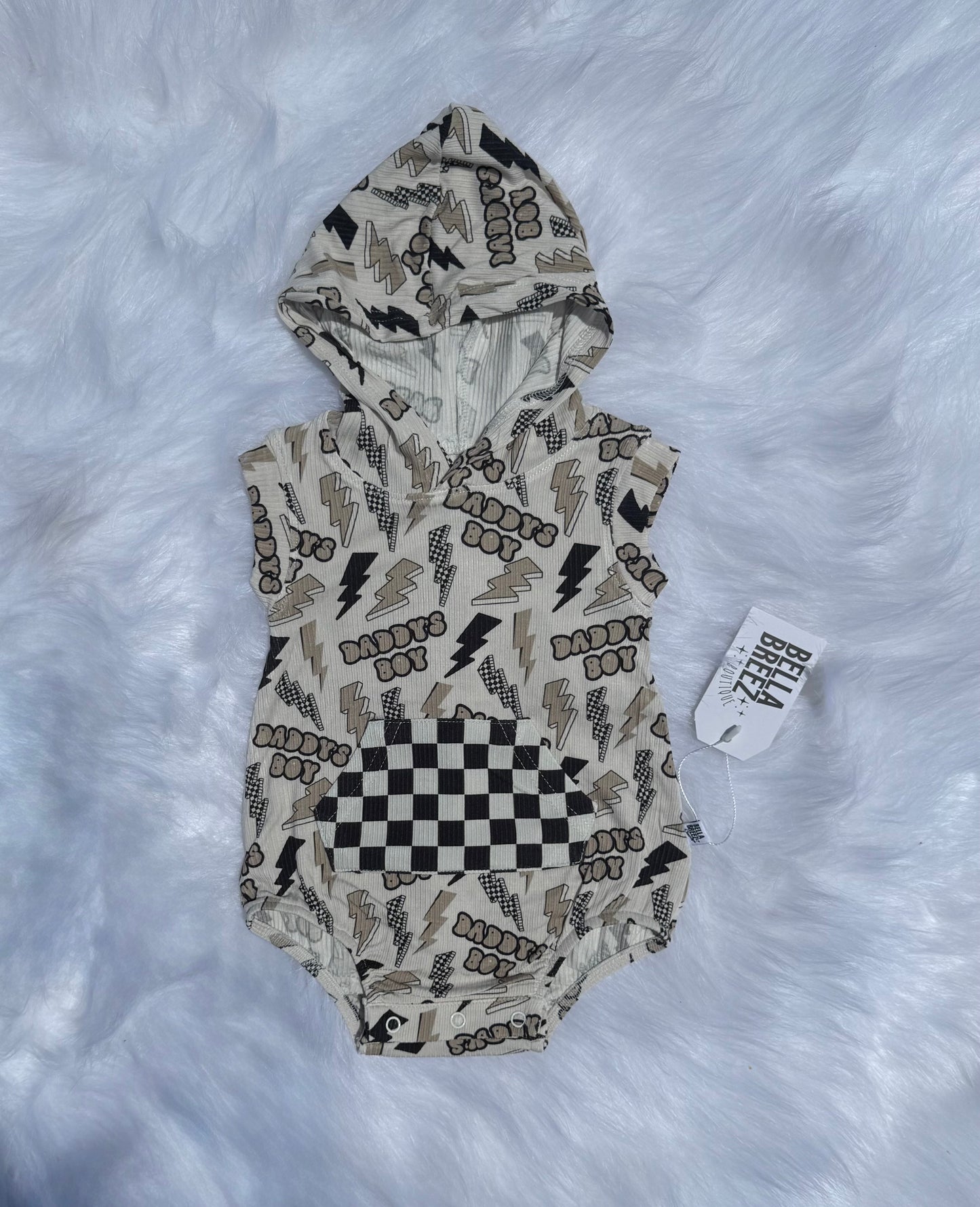 Daddy's Boy Hooded Romper