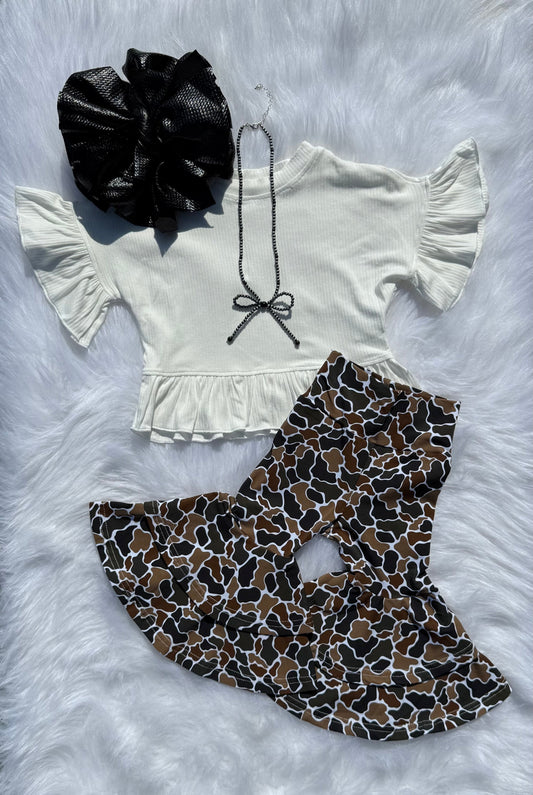 White Ruffled Top