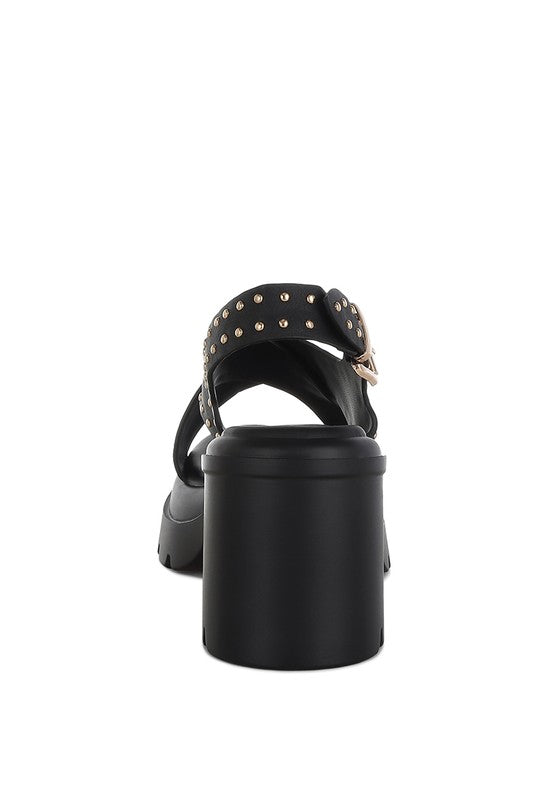 The Bella Block Studded Heel