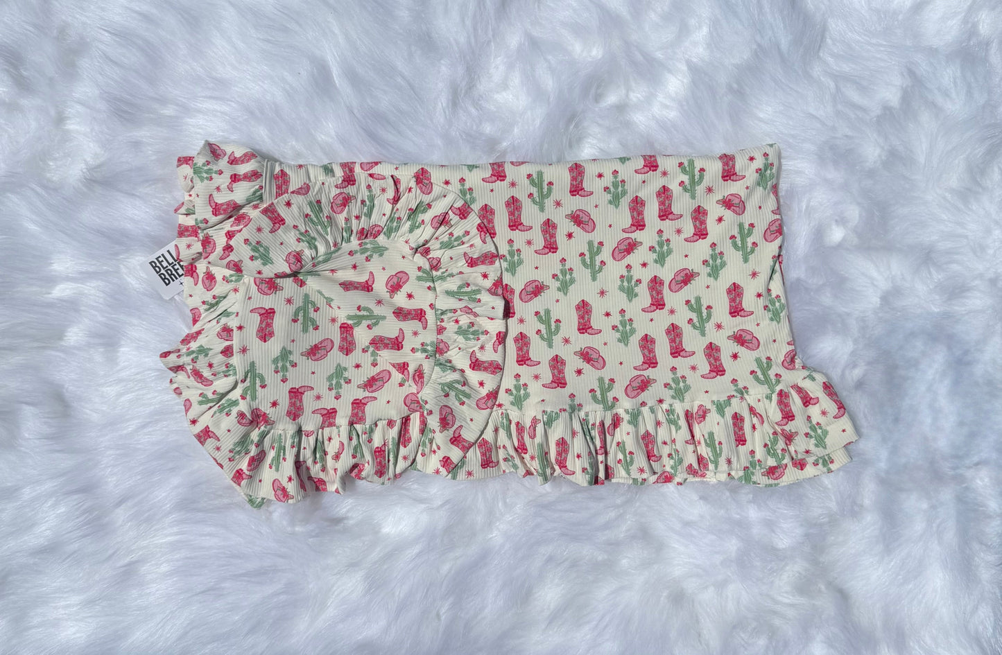 Coastal Cowgirl Ruffled Bamboo Blanket