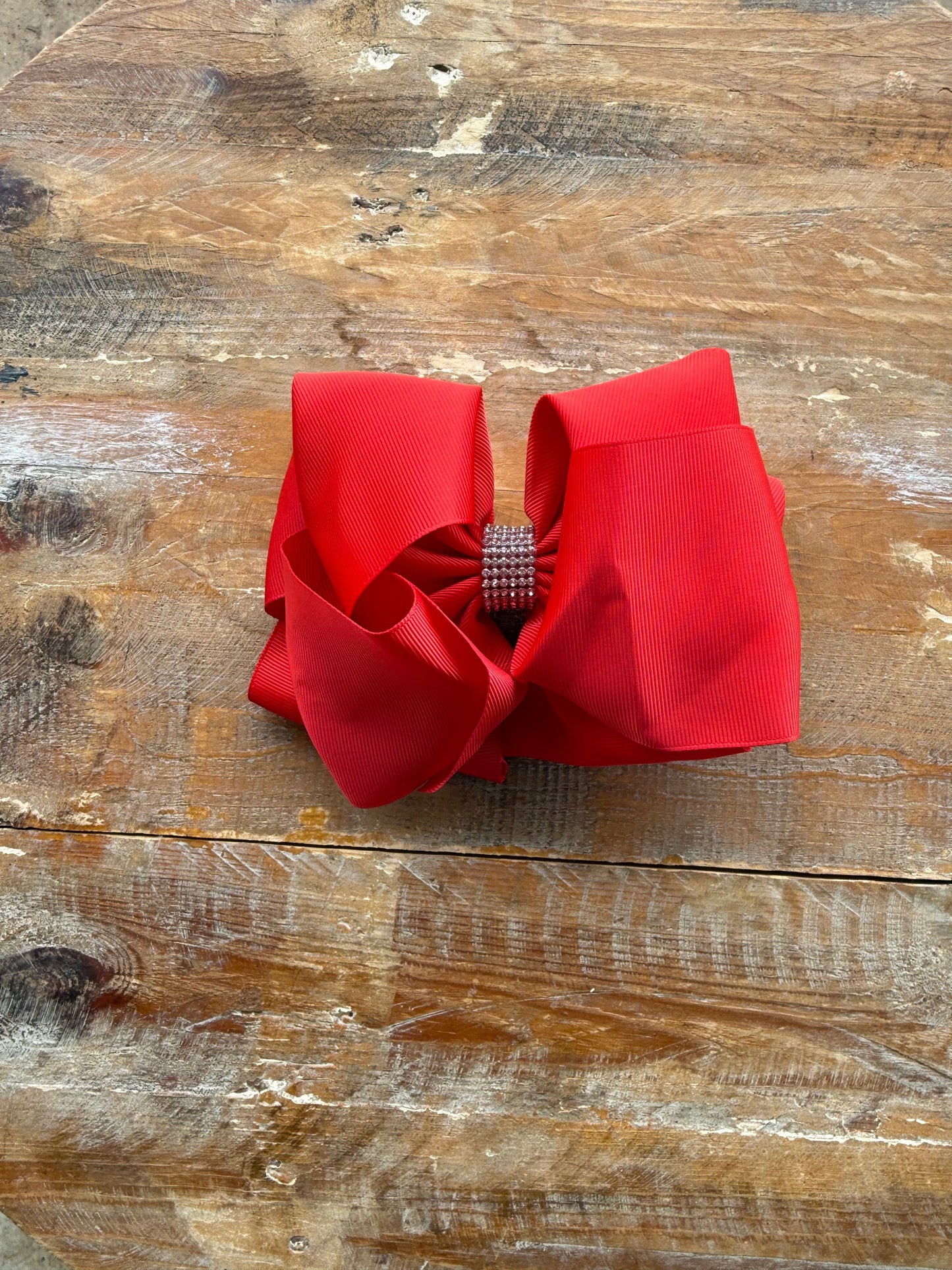 Solid 7.5 inch bedazzled bows