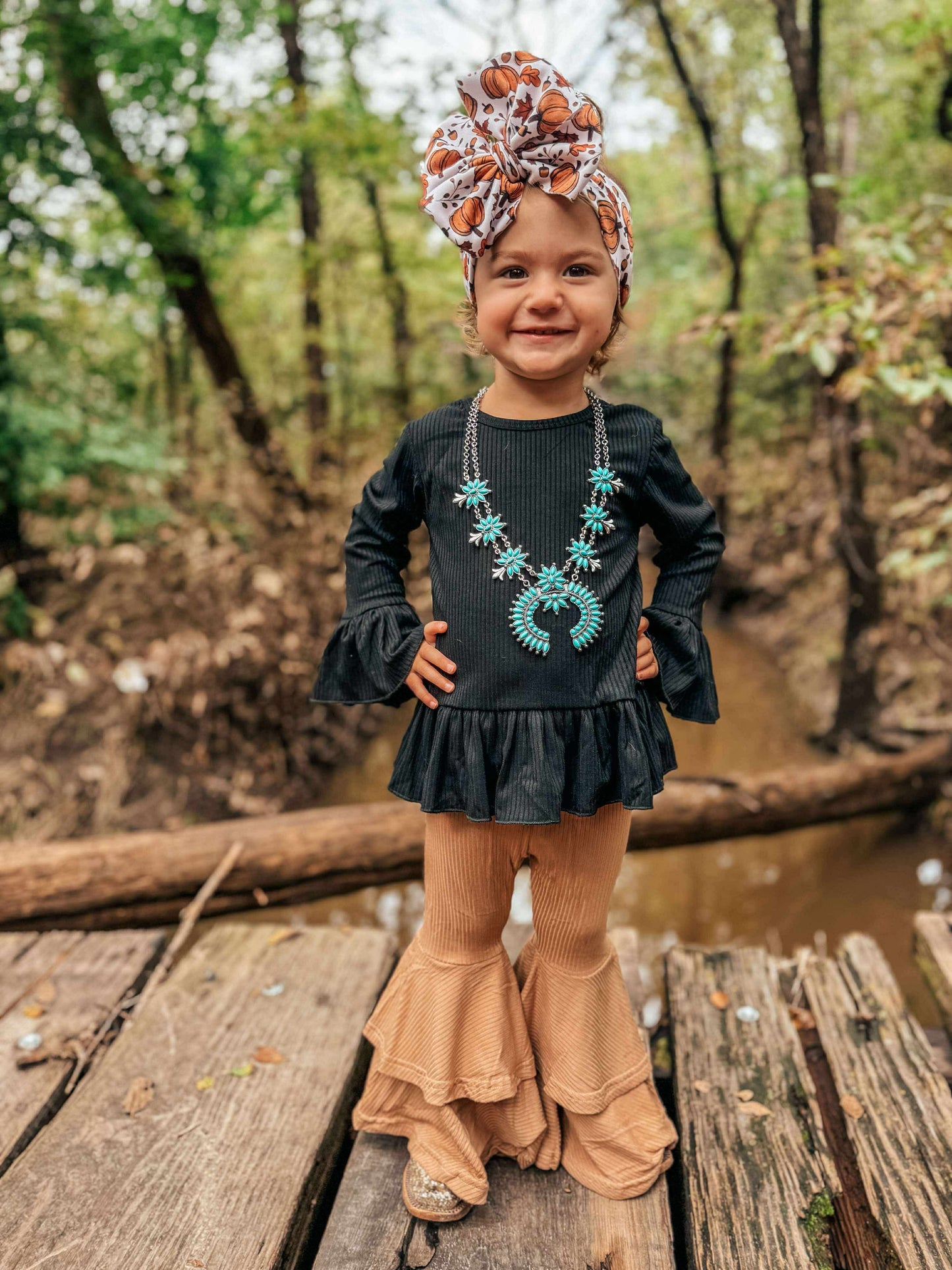 Coffee Double Bell Bottoms