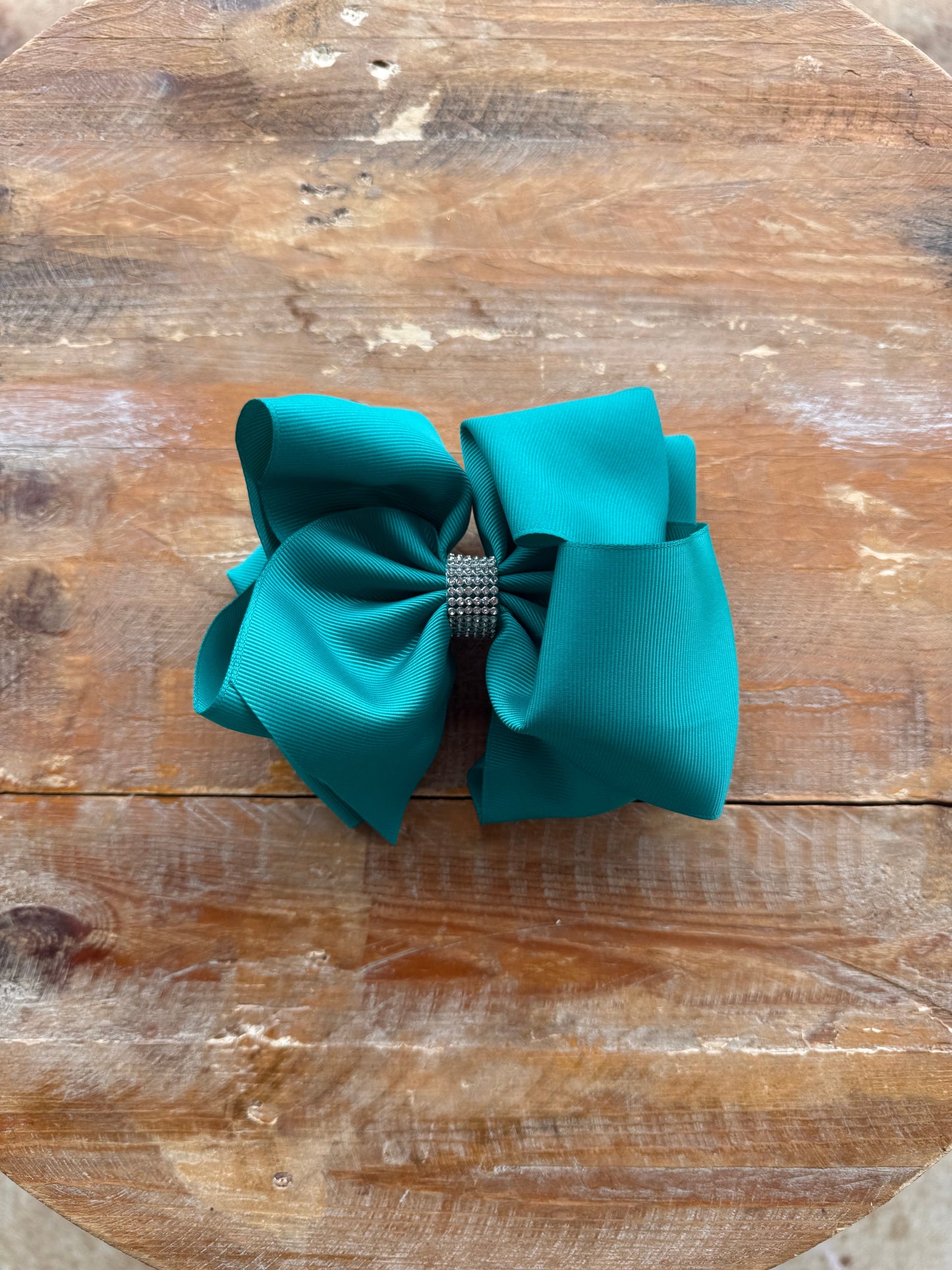 Solid 7.5 inch bedazzled bows