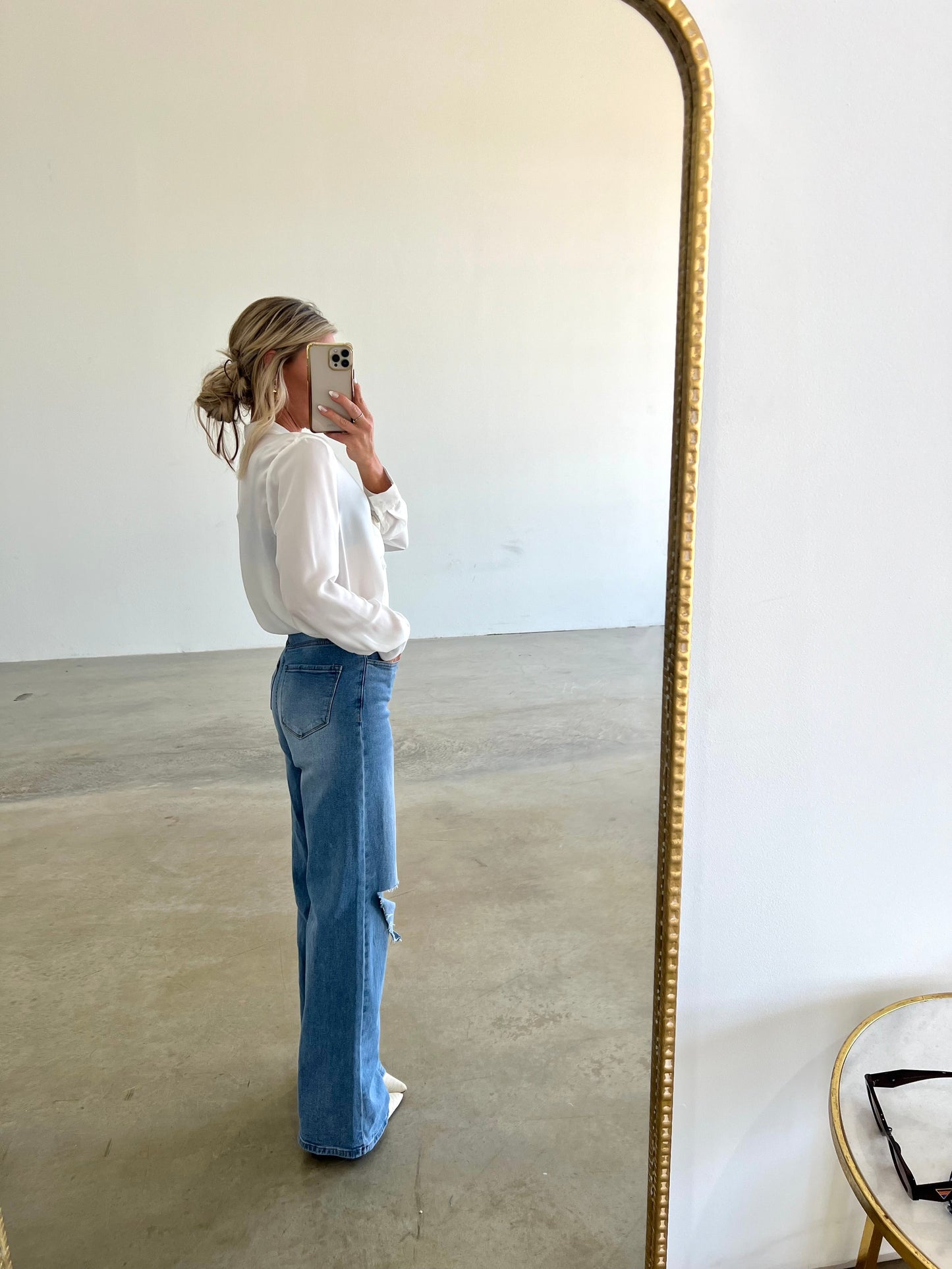 The Claire Classic Top in White