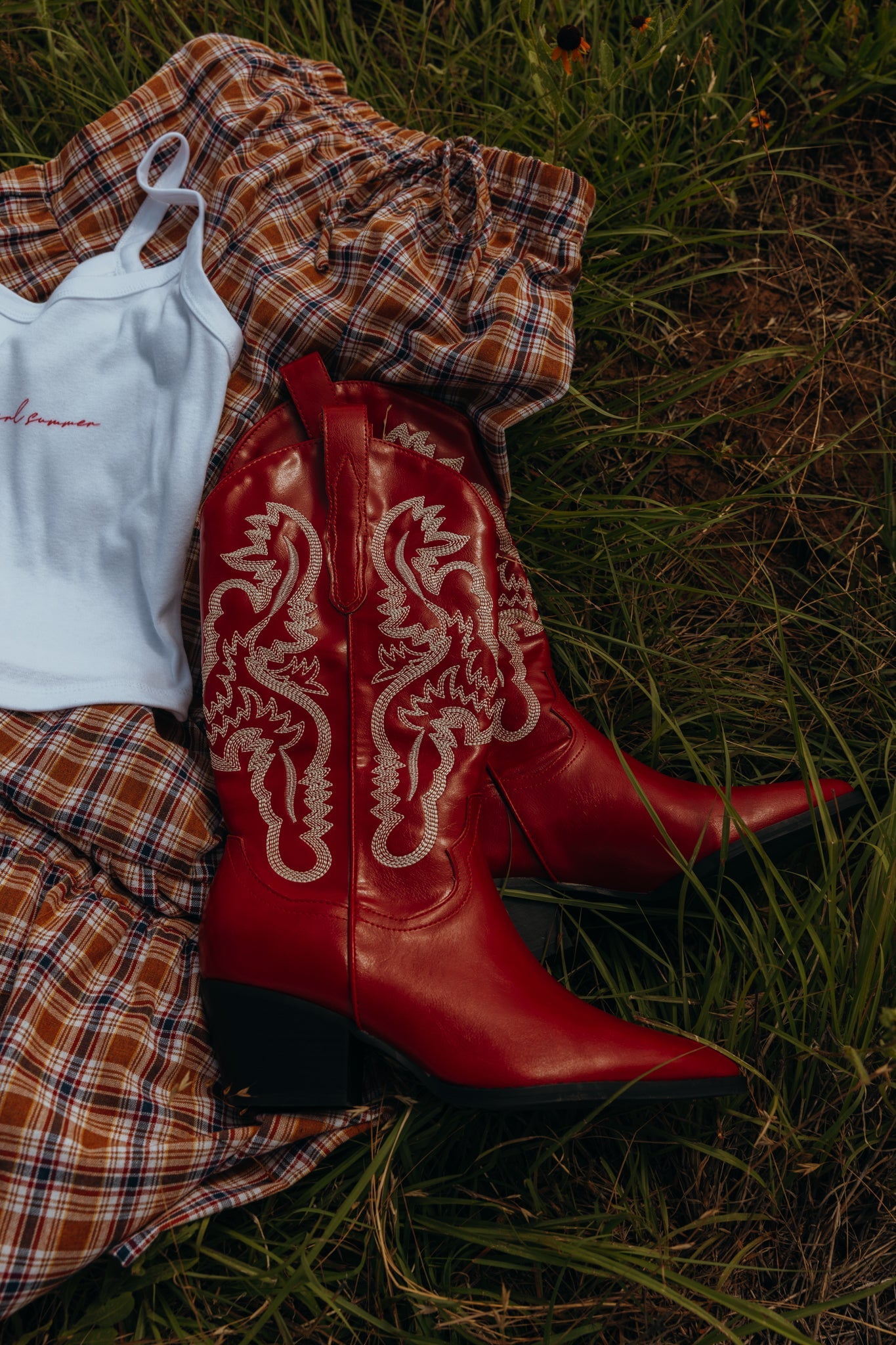 SALE The Pistola Red Cowboy Boot