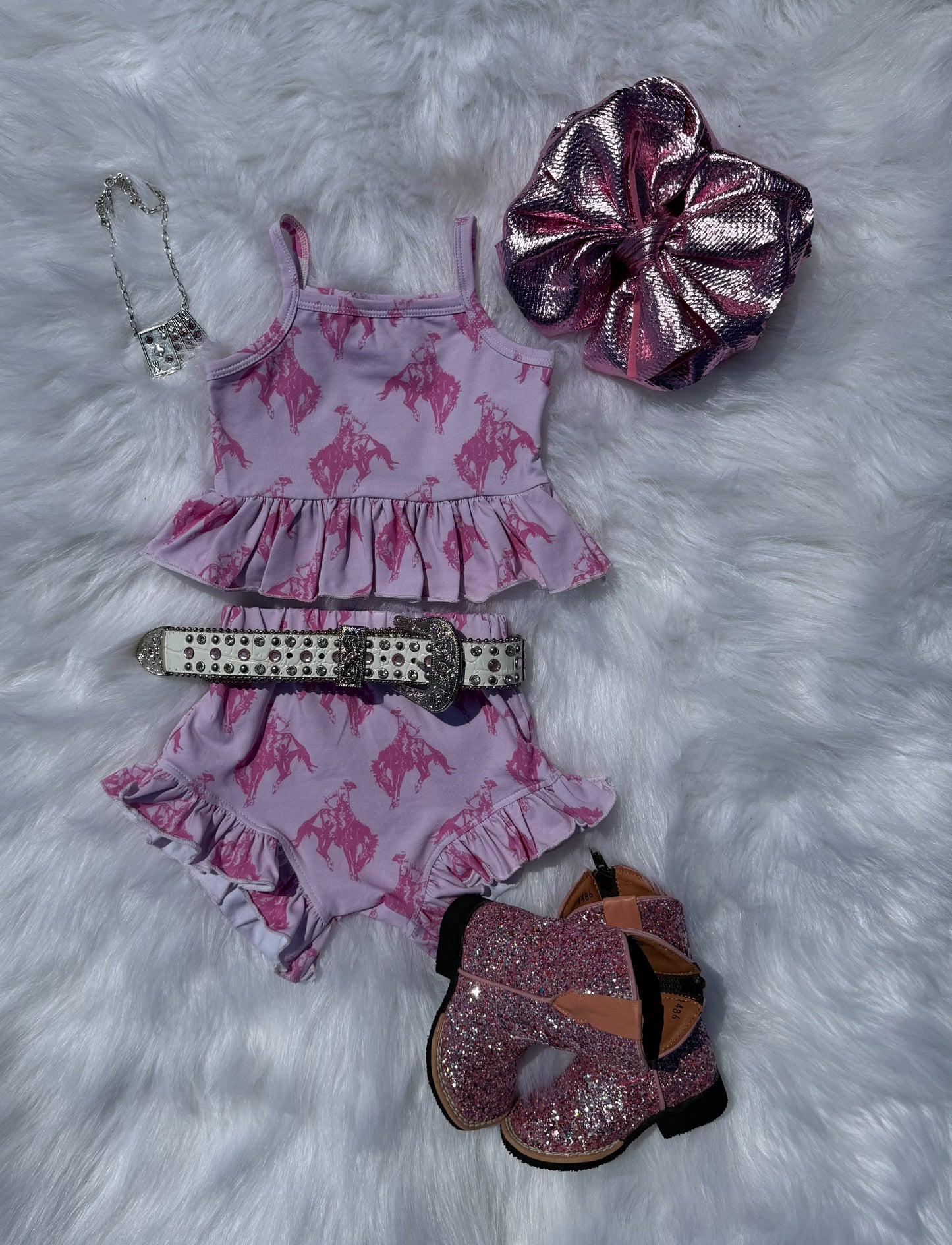 Pink Rodeo Ruffle Set
