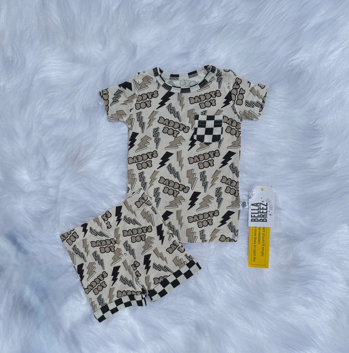 Daddy's Boy Ribbed Bamboo Short Set