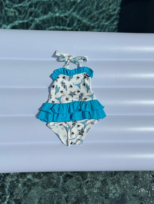 Wild & Western Ruffled Swim Suit