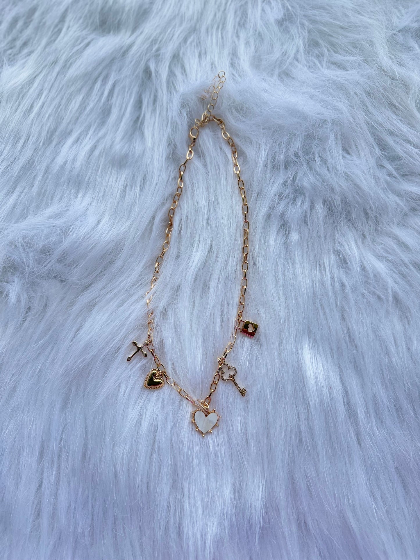 Key to my heart charm necklace