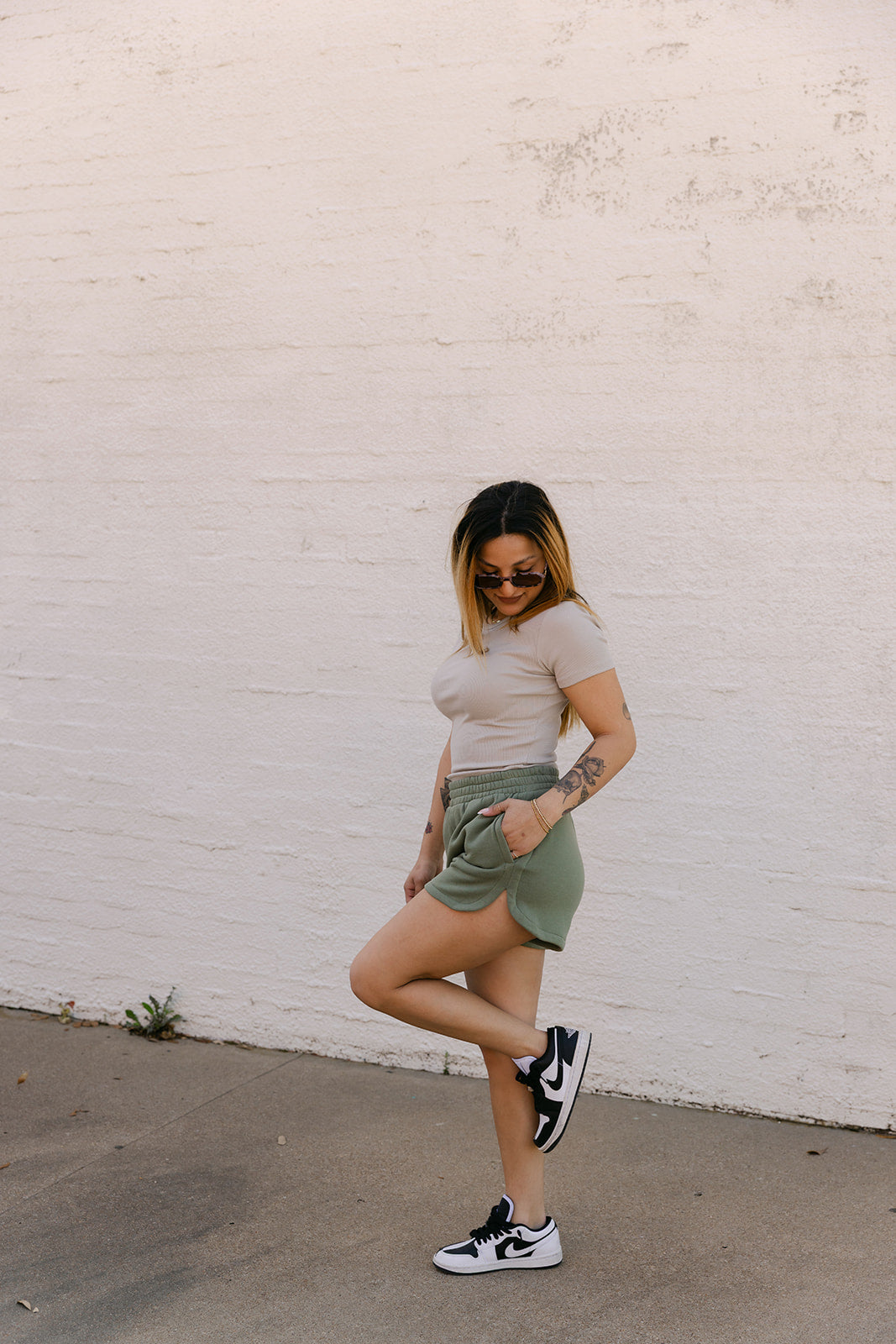 The Cowgirl Club Short in Light Olive