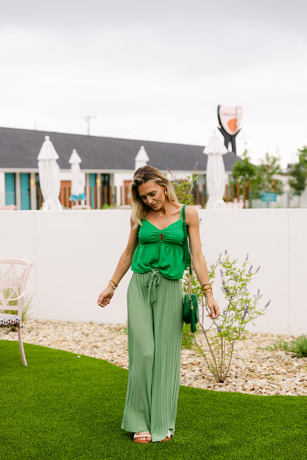 The Cora Top in Kelly Green