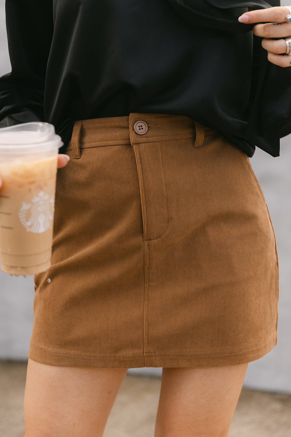 SALE The Lorelei Mini Skirt in Camel