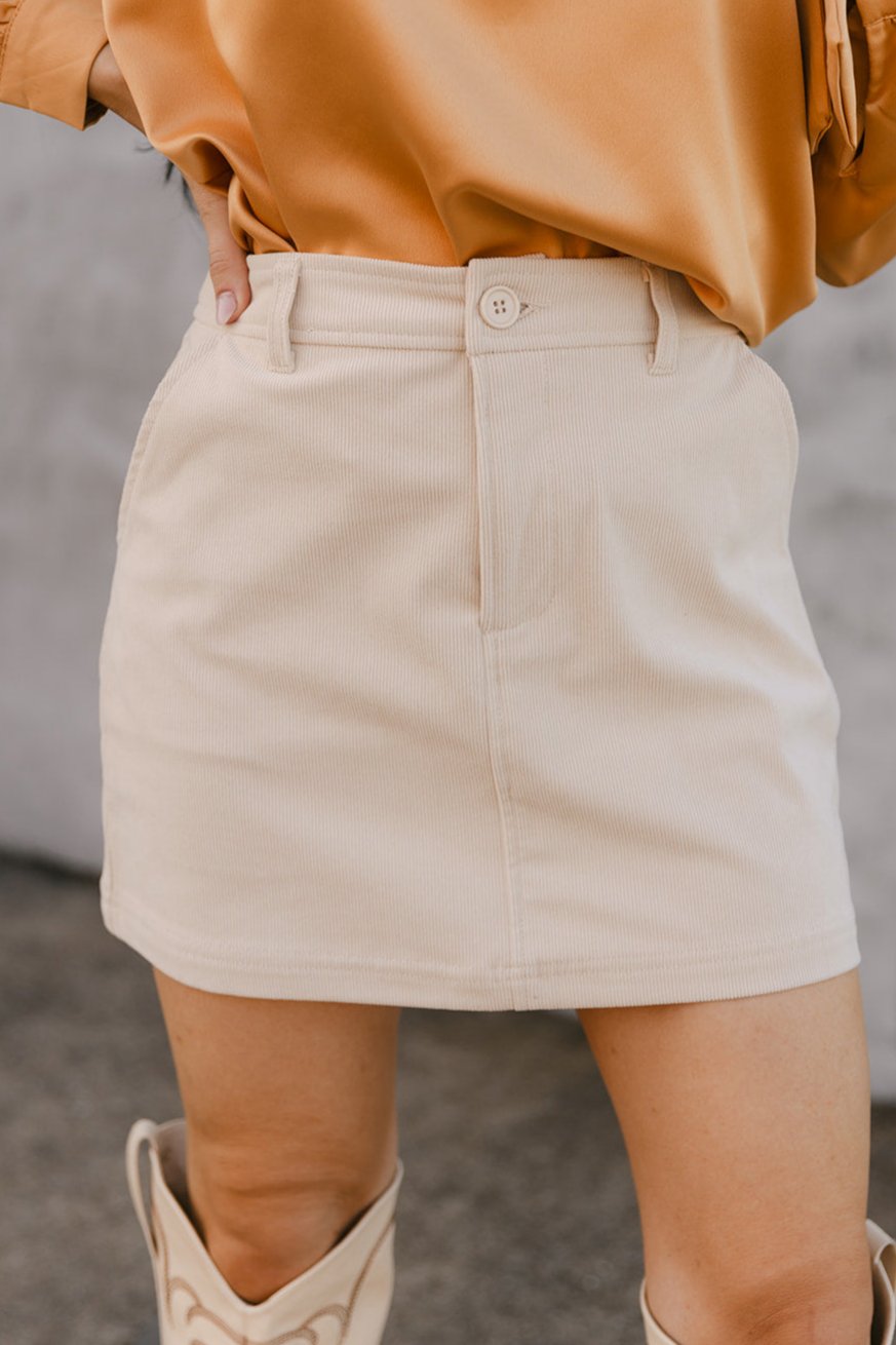 SALE The Lorelei Mini Skirt in Cream