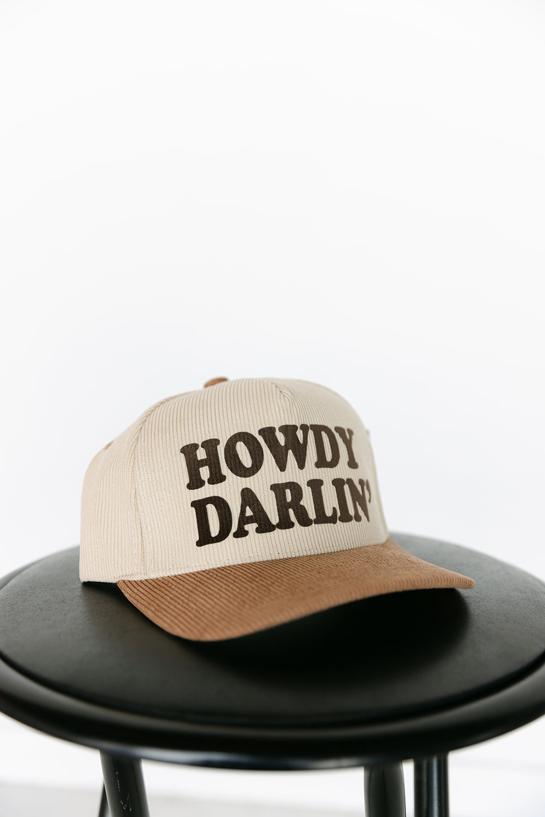 Howdy Darlin Corduroy Cap In Beige