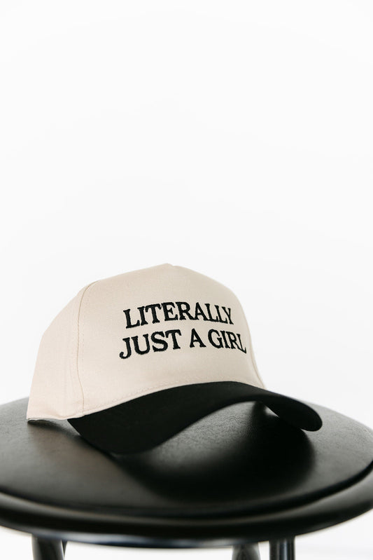 Literally Just a Girl Hat in Black