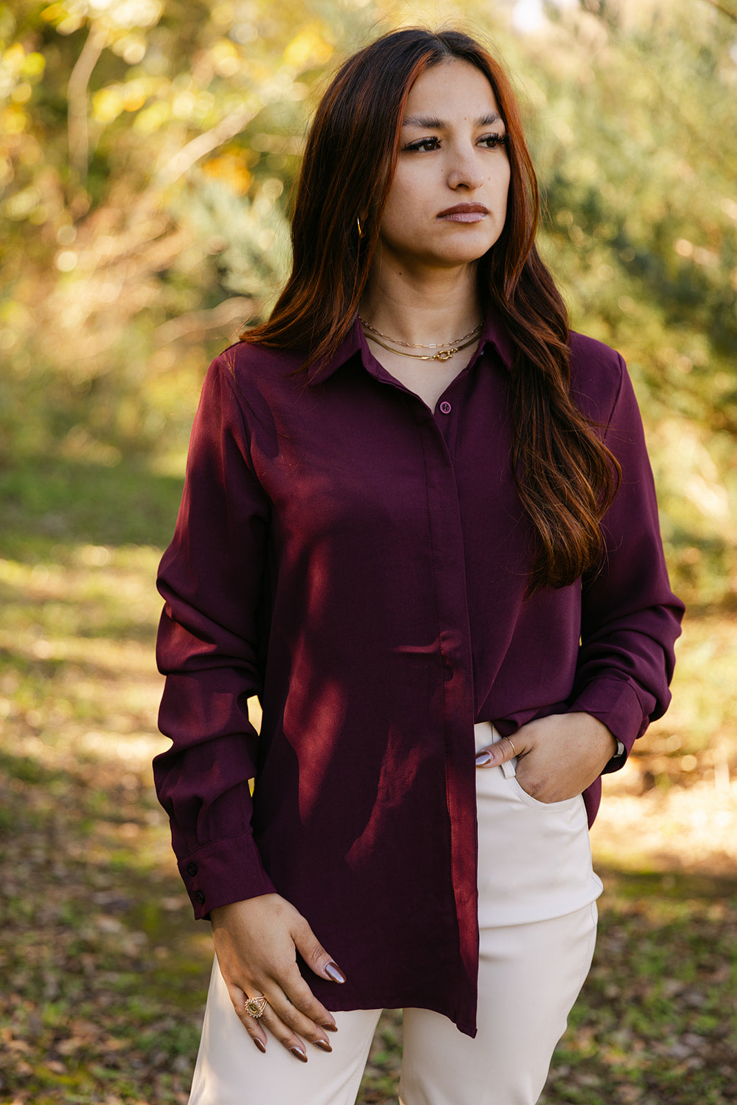 SALE The Sharla Top in Burgundy