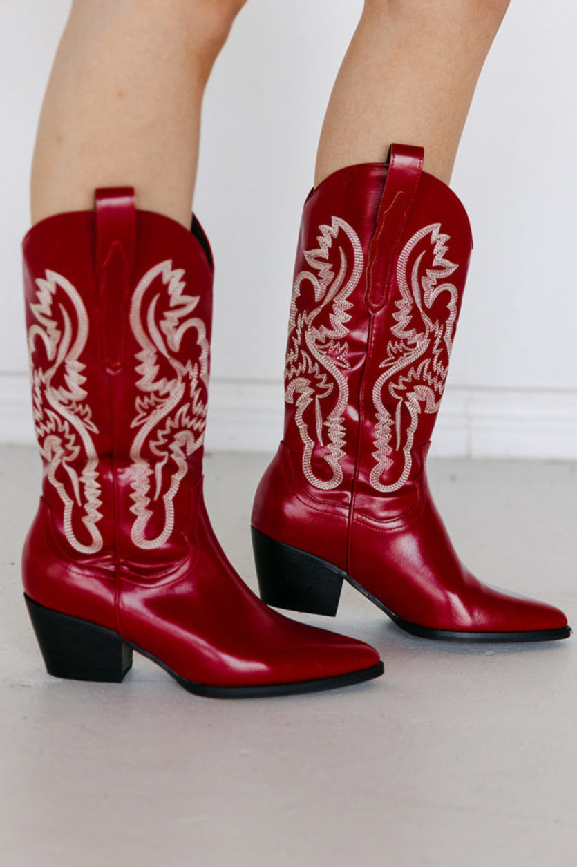 SALE The Pistola Red Cowboy Boot