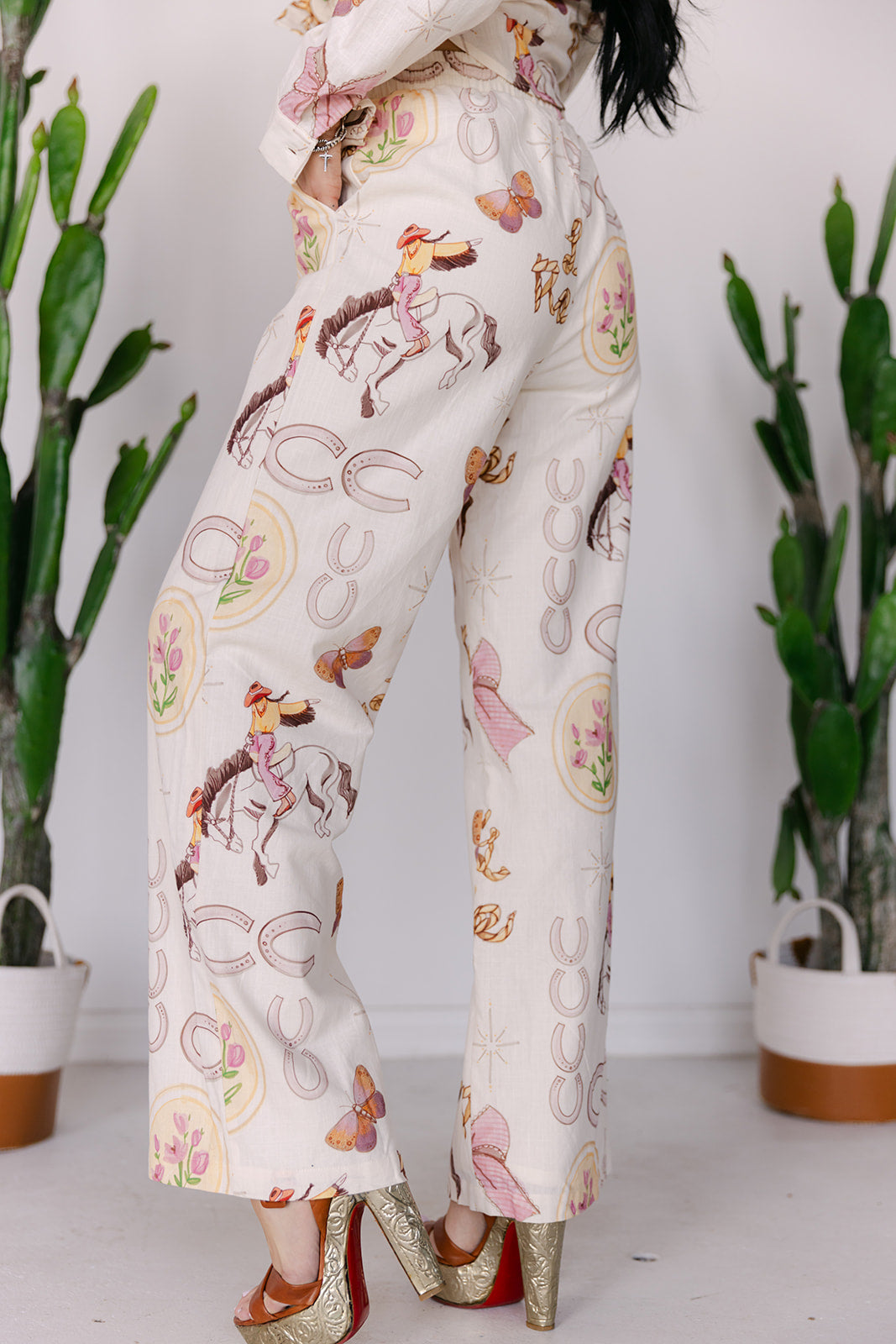 The Dottie Western Linen Pant