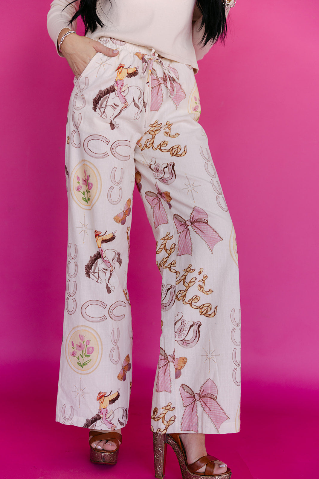 The Dottie Western Linen Pant