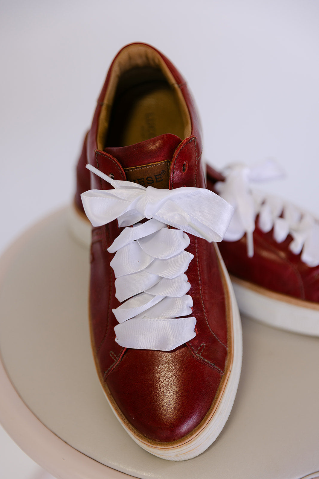 The Annika Satin Shoe Lace in White