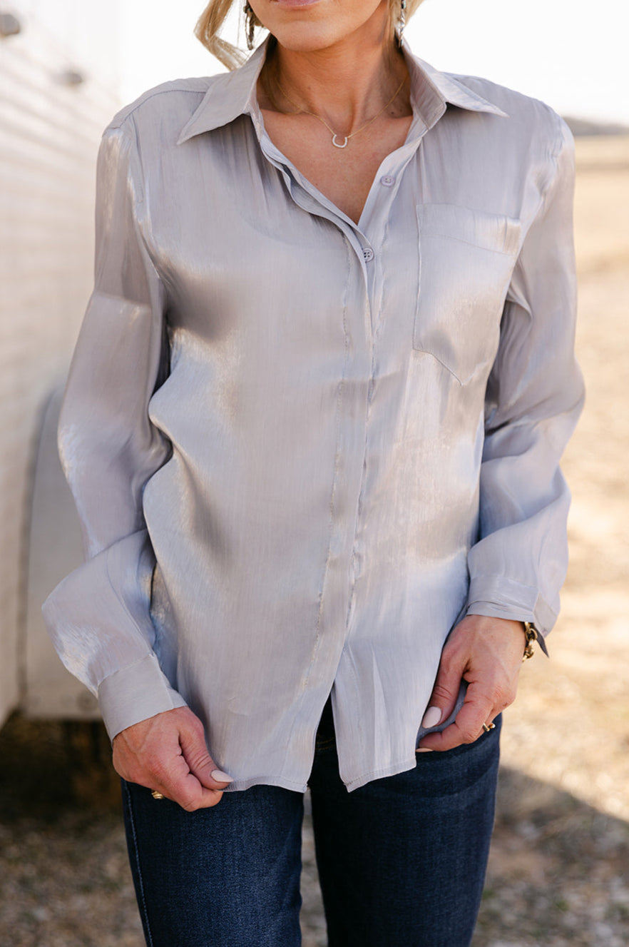 The Alora Top in Silver